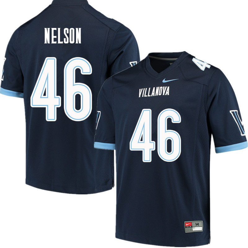 Men #46 Jared Nelson Villanova Wildcats College Football Jerseys Sale-Navy